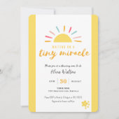 Tiny Miracle Sun, Premium Baby shower Invitation Kaart (Voorkant)