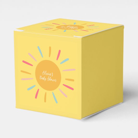 Tiny Miracle, Sunshine Baby shower Bedankdoosjes (Voorkant Zijde)