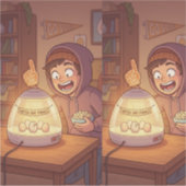 Tiny Moment, Big Cheer Sticker (Voorkant)