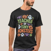 Tiny Monsters Schattige Halloween School T-shirt (Voorkant)