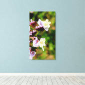 tiny multi colour flower spring flora collection canvas afdruk (Insitu (Houten vloer))