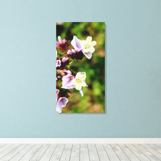 tiny multi colour flower spring flora collection canvas afdruk (Insitu (Houten vloer))