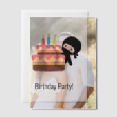 Tiny Ninja Achter Verjaardag Cake Insert Vellum Uitnodigingen (Offset (Koppel))