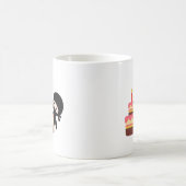 Tiny Ninja Behind Birthday Cake Koffiemok (Center)