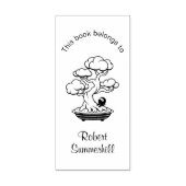 Tiny Ninja Bonsai Tree Bookplate Rubberstempel (Afrduk)
