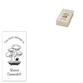 Tiny Ninja Bonsai Tree Bookplate Rubberstempel (Gestempeld)