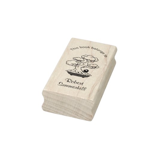 Tiny Ninja Bonsai Tree Bookplate Rubberstempel (Stempel)