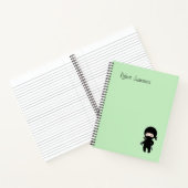 Tiny Ninja Custom Name on Green Notitieboek (Binnen)