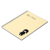 Tiny Ninja Custom Name on Yellow Notitieboek (Linkerzijde)