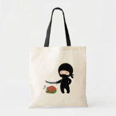 Tiny Ninja Cutting Watermelon Tote Bag (Voorkant)