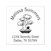 Tiny Ninja en Bonsai Tree Address 2 Zelfinktende Stempel (Design)