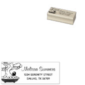 Tiny Ninja en Bonsai Tree Address 3 Rubberstempel (Gestempeld)