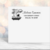 Tiny Ninja en Bonsai Tree Address 4 Zelfinktende Stempel