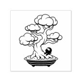 Tiny Ninja en Bonsai Tree Zelfinktende Stempel (Design)