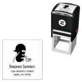 Tiny Ninja Folding Origami Star Address Zelfinktende Stempel (In situ)