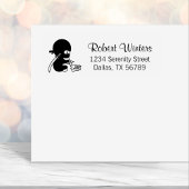 Tiny Ninja Folding Origami Star Address Zelfinktende Stempel