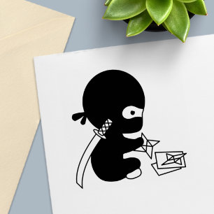Tiny Ninja Folding Origami Star Zelfinktende Stempel