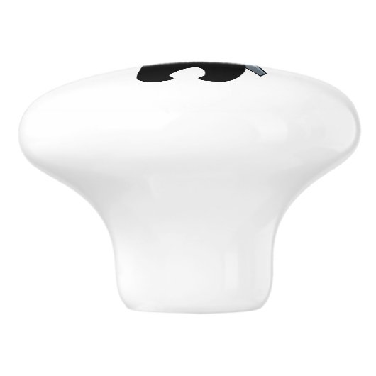 Tiny Ninja Girl Keramische Knop (Zijkant)