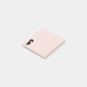 Tiny Ninja Girl op Roze Post-it® Notes (Schuin)
