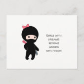 Tiny Ninja Girl Quote Briefkaart (Voorkant)