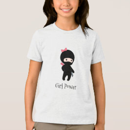 Tiny Ninja Girl Quote - Meisje Macht Tri-Blend Shirt