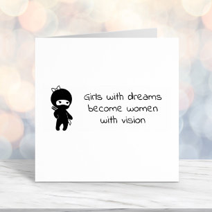 Tiny Ninja Girl Quote Zelfinktende Stempel