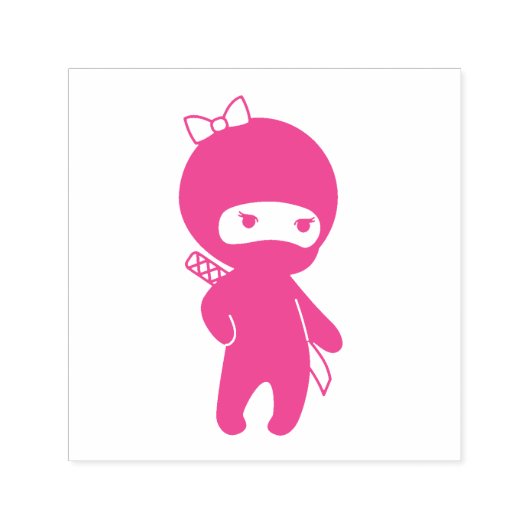 Tiny Ninja Girl Zelfinktende Stempel (Design)