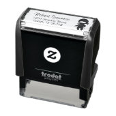 Tiny Ninja Holding Throwing Star Address Zelfinktende Stempel (Product)