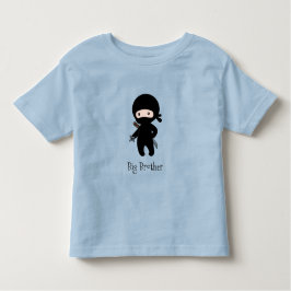 Tiny Ninja Holding Throwing Star - Big Brother Kinder Shirts