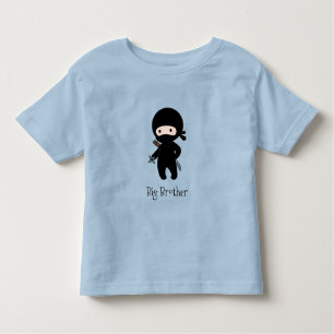 Tiny Ninja Holding Throwing Star - Big Brother Kinder Shirts