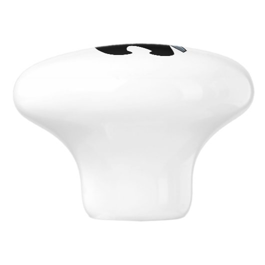 Tiny Ninja Holding Throwing Star Keramische Knop (Zijkant)