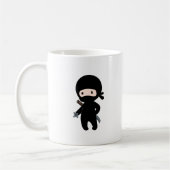 Tiny Ninja Holding Throwing Star Koffiemok (Links)