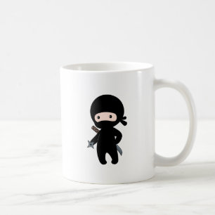 Tiny Ninja Holding Throwing Star Koffiemok