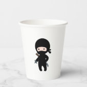 Tiny Ninja Holding Throwing Star Papieren Bekers (Voorkant)
