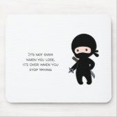 Tiny Ninja Holding Throwing Star Quote Muismat (Voorkant)