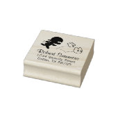 Tiny Ninja Hunting Dustbunnies Adres Rubberstempel (Stempel)