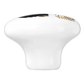 Tiny Ninja Making Origami Paper Throwing Star Keramische Knop (Zijkant)