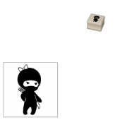 Tiny Ninja Meisje 1x1 Rubberstempel (Gestempeld)