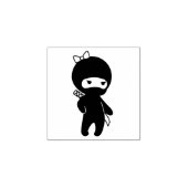 Tiny Ninja Meisje 1x1 Rubberstempel (Afrduk)