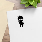 Tiny Ninja Meisje 1x1 Rubberstempel