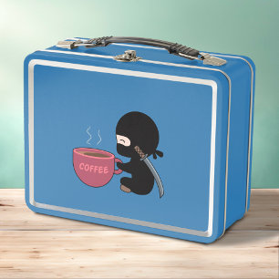 Tiny Ninja met grote koffie Mok blauw