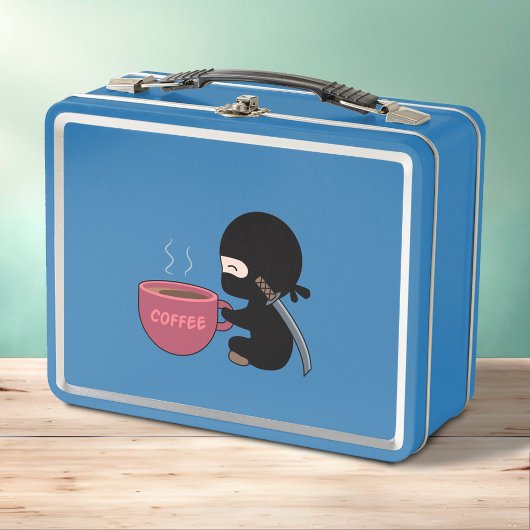 Tiny Ninja met grote koffie Mok blauw