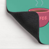 Tiny Ninja met grote koffie Mok donkergroen Muismat (Hoek)