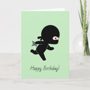 Tiny Ninja Op groene dag Kaart