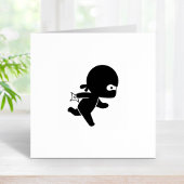 Tiny Ninja Running 1x1 Rubberstempel