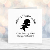 Tiny Ninja Running Arch Address Zelfinktende Stempel