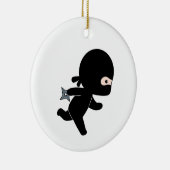 Tiny Ninja Running Keramisch Ornament (Rechts)
