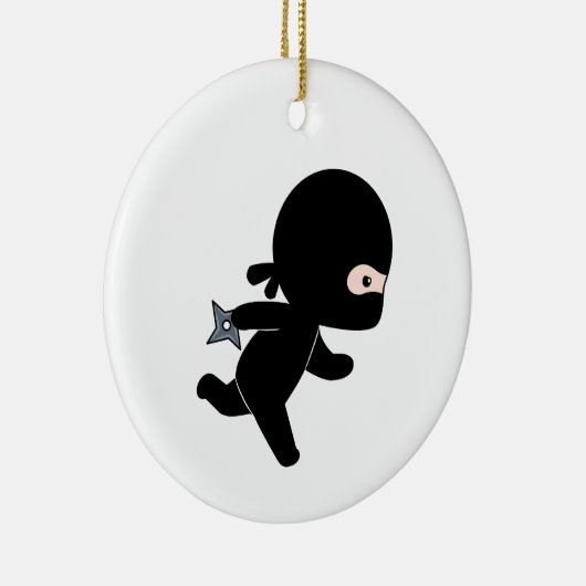 Tiny Ninja Running Keramisch Ornament (Rechts)