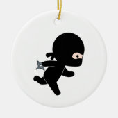 Tiny Ninja Running Keramisch Ornament (Voorkant)