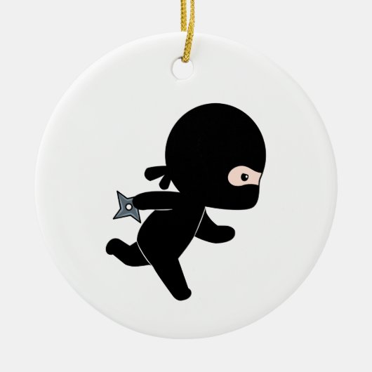 Tiny Ninja Running Keramisch Ornament (Voorkant)